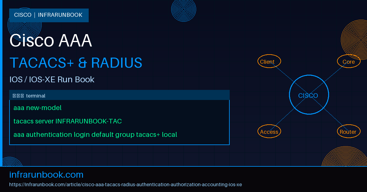 Cisco AAA with TACACS+ and RADIUS: Complete Run Book for Authentication, Authorization, and Accounting on IOS/IOS-XE