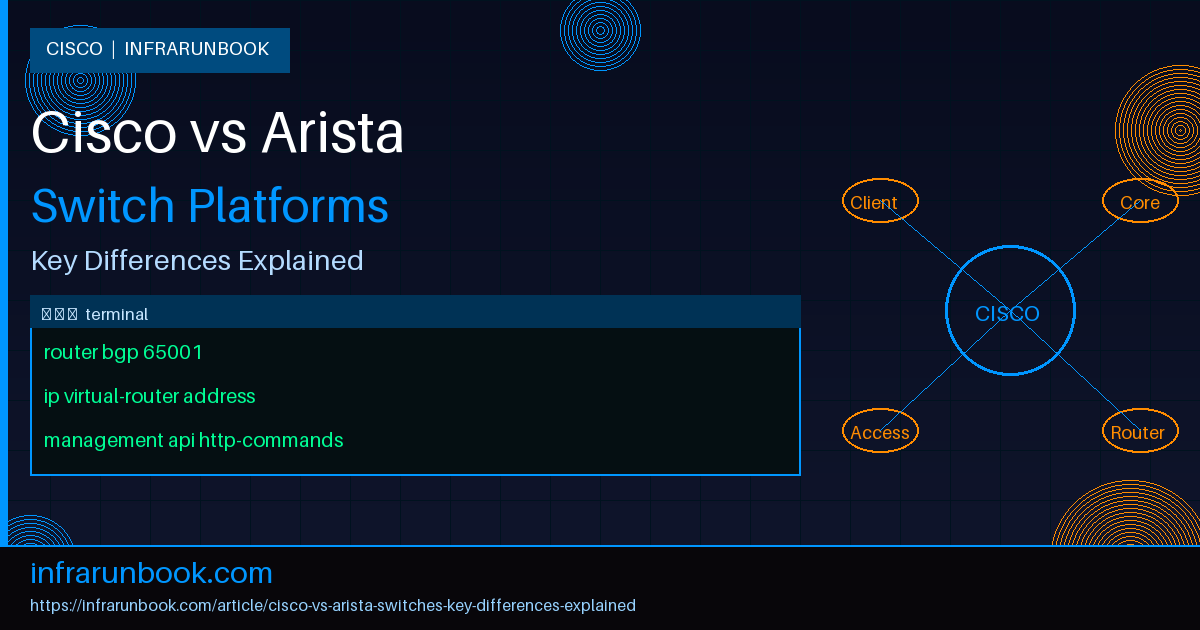 Cisco vs Arista Switches: Key Differences Explained