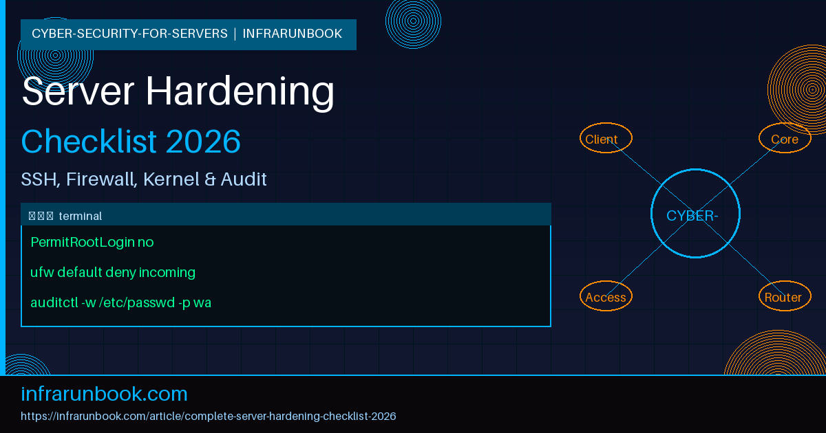 The Complete Server Hardening Checklist for 2026
