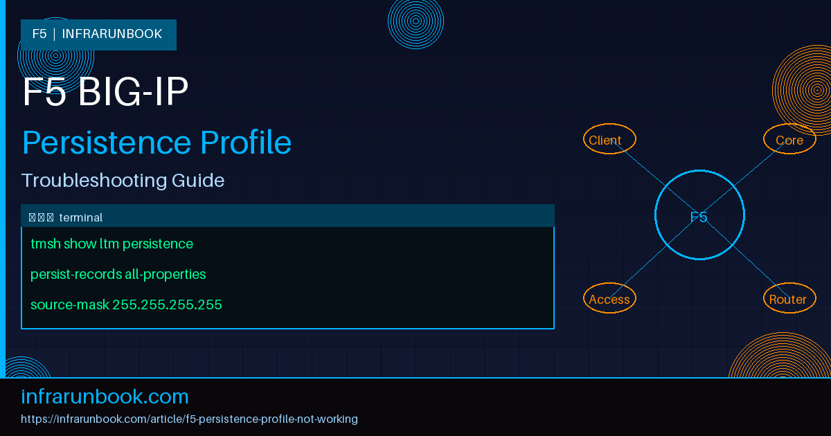 F5 Persistence Profile Not Working