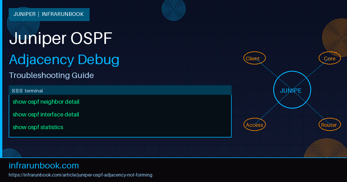 Juniper OSPF Adjacency Not Forming