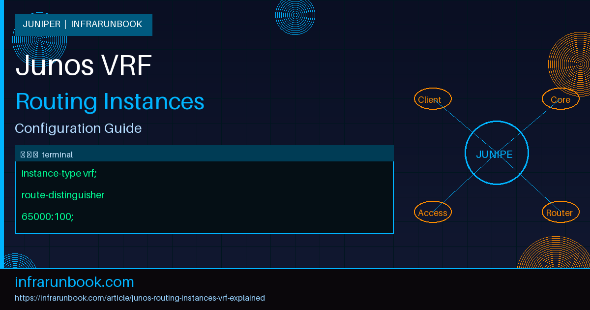 Junos Routing Instances and VRF Explained