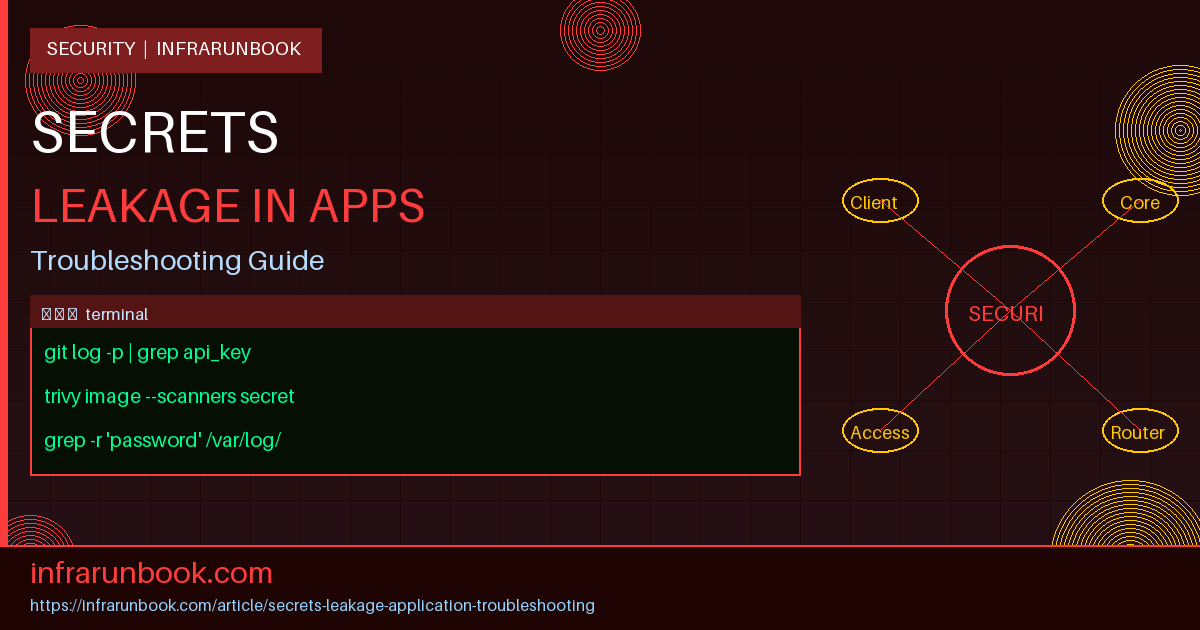 Secrets Leakage in Application Troubleshooting