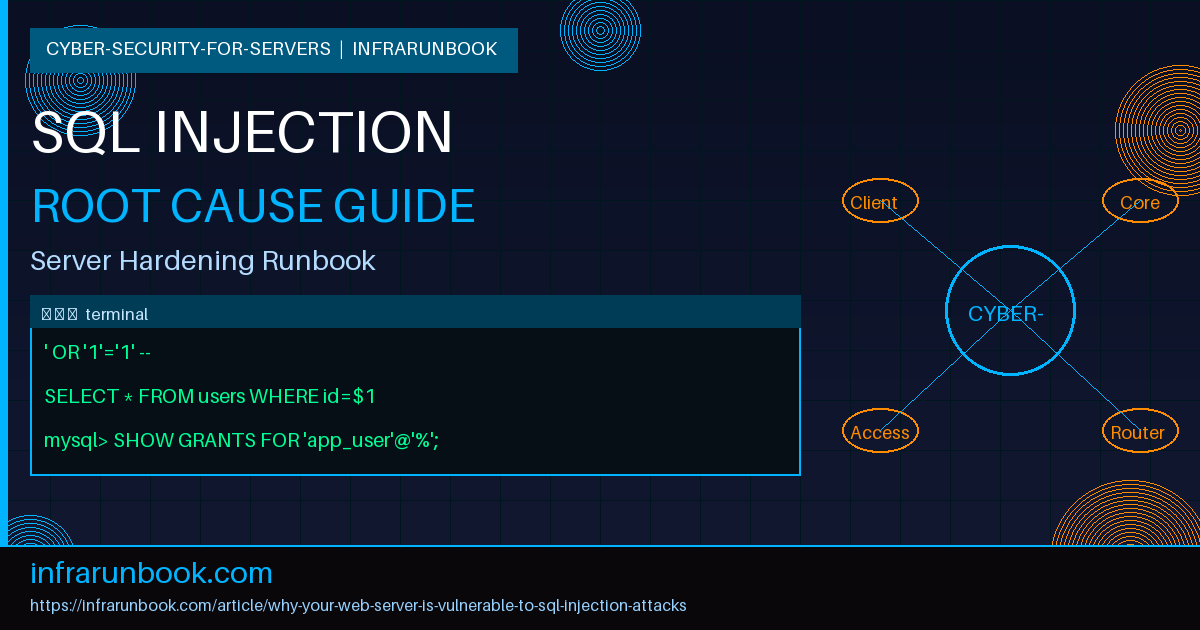 Why Your Web Server Is Vulnerable to SQL Injection Attacks